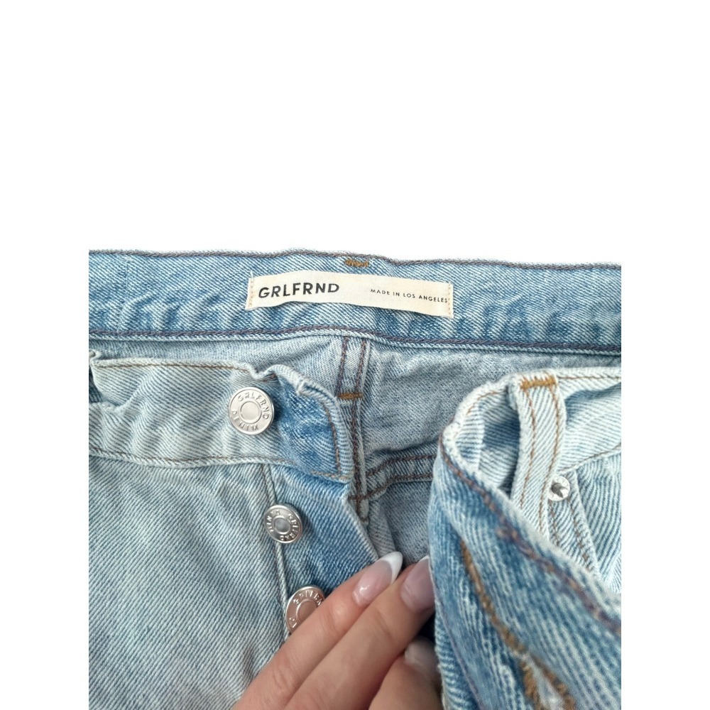 GRLFRND The Bella Low Rise Boyfriend Jeans Light Wash Distressed Echo Park 27 - Picture 4 of 12